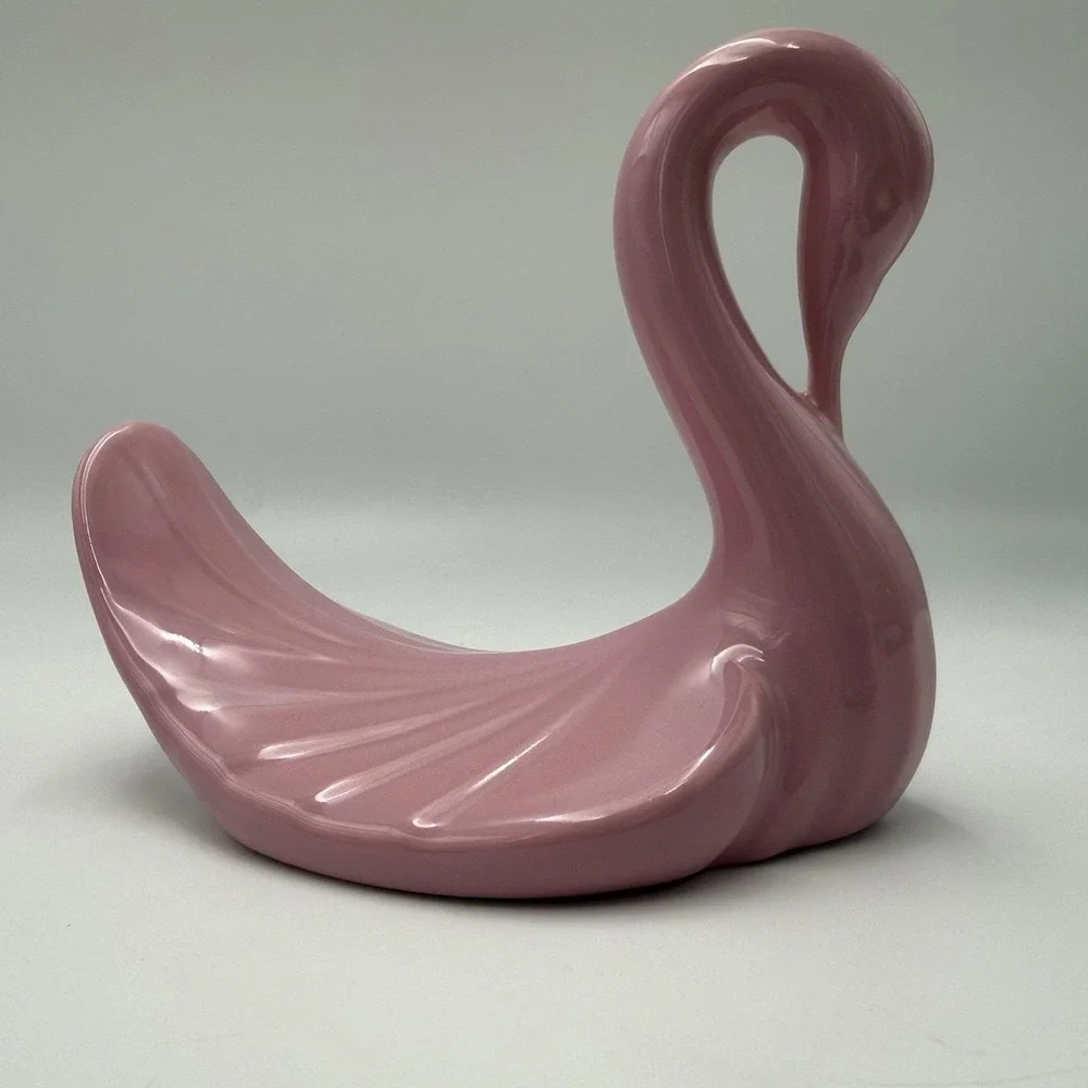 Vtg Pink Swan Towel Holder & Soap Dish Bathroom Décor 1980s Hollywood Regency